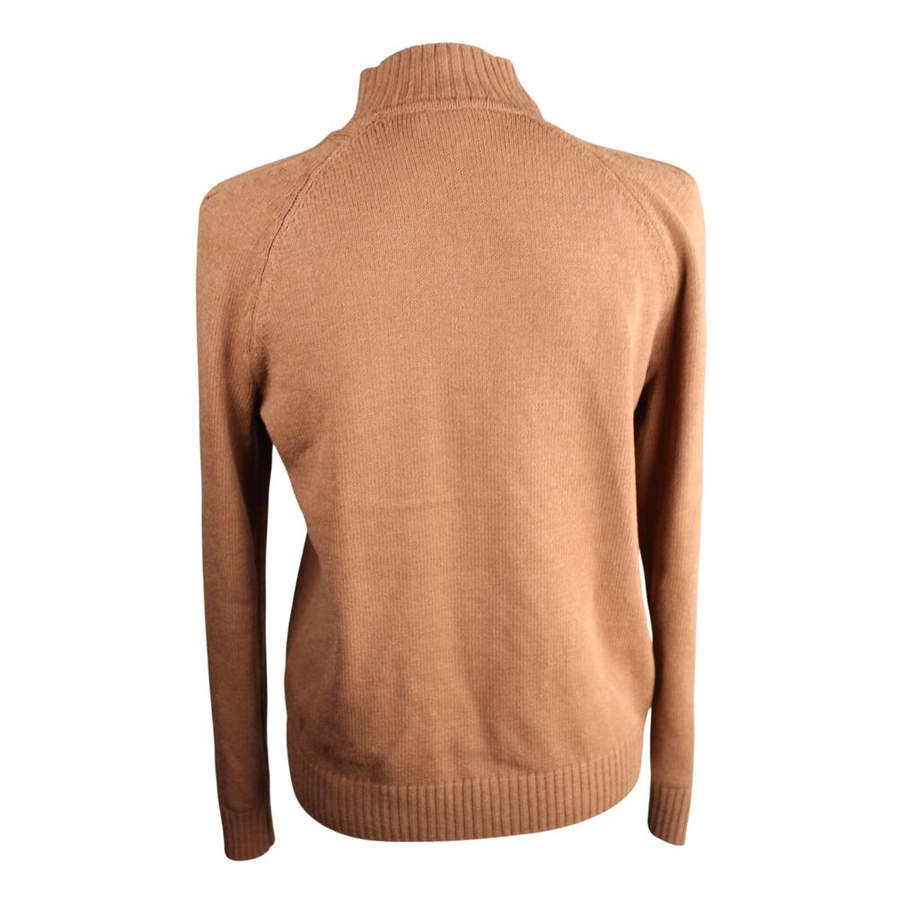 St John Sport Cardigan Womens Small Brown Wool Sweater Full Zip Quiet Luxury - Picture 2 of 7